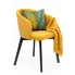 Żółte drewniane krzesło kubełkowe - Faro 5X