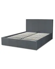 Szare welurowe nowoczesne łóżko 160x200 - Odro 3X w sklepie Edinos.pl