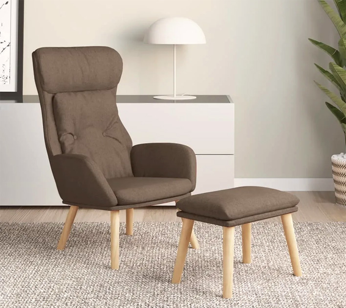Skandynawski brązowy fotel Helis