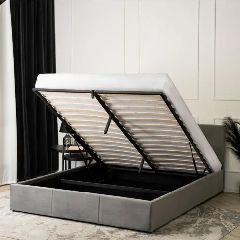 Welurowe łózko 160x200 z pojemnikiem Erto