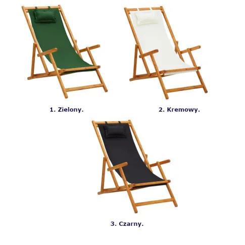 Kolory leżaka Avelino