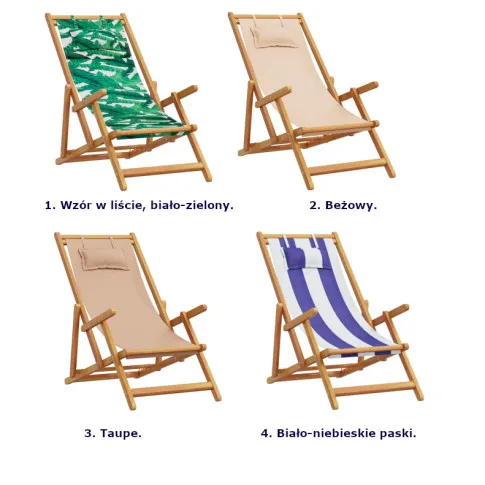 Kolory leżaka Sorrento
