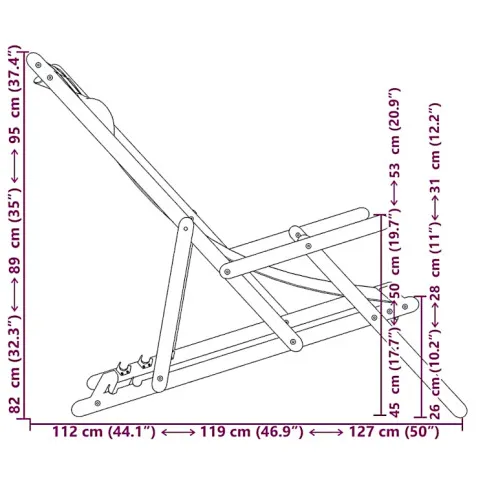 Sorrento wymiary leżaka
