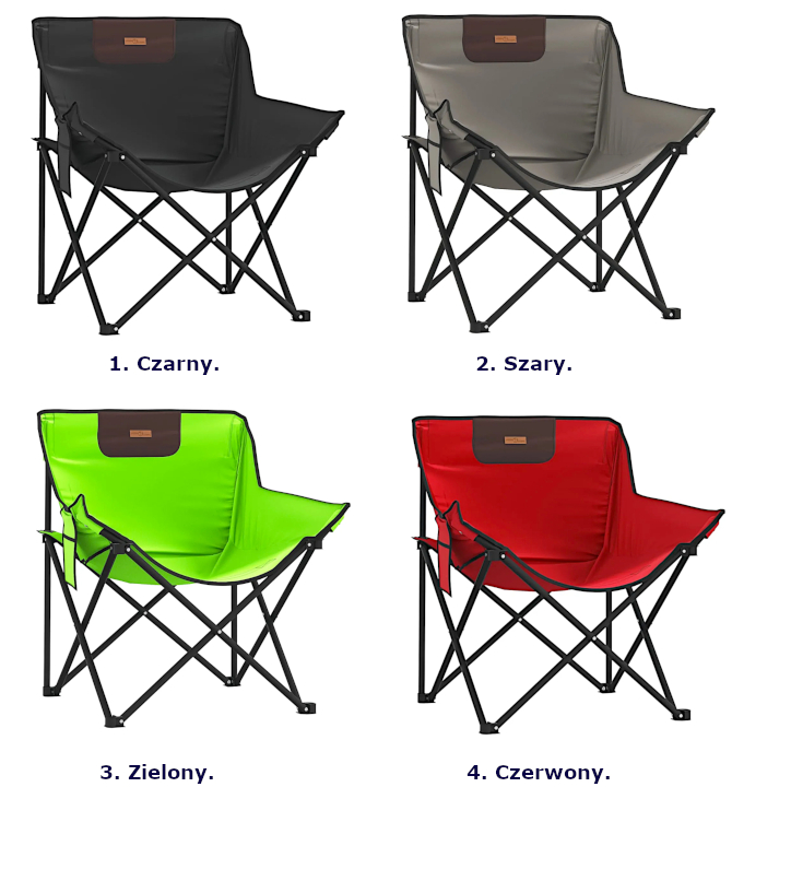 Wersje kolorystyczne krzesła turystycznego Uniz