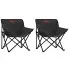 Krzesła kempingowe w kolorze czarnym - Uniz