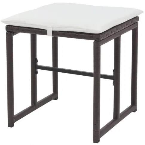 Stołek z zestawu brązowych mebli ogrodowych Tobias