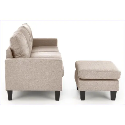 sofa beżowa z pufą Sagal