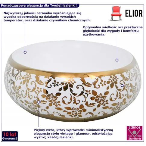 Umywlka nablatowa ze zdobieniami Flogir