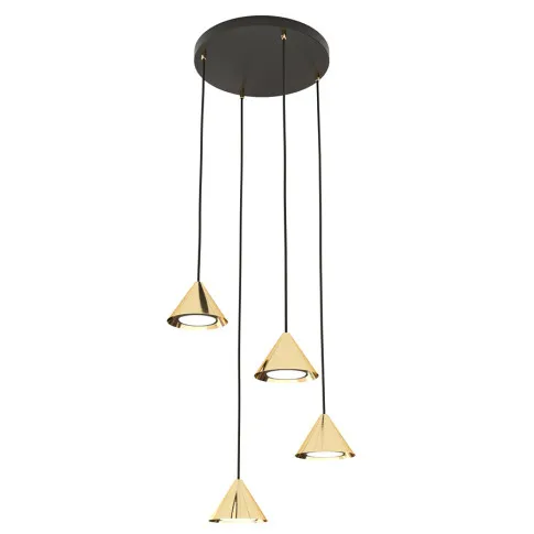 Nowoczesna czarno-złota lampa wisząca D130 Trilox