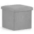 Zdjęcie produktu Szara pufa ze schowkiem do salonu - Teni 3X.
