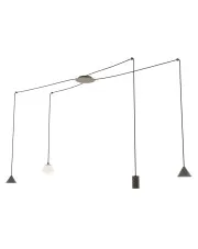 Czarna duża wisząca lampa pająk - D131-Ecruz w sklepie Edinos.pl