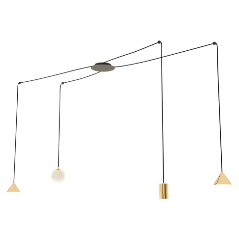 Czarno-złota lampa D131 Ecruz 
