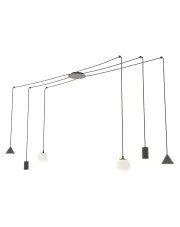 Czarna nowoczesna lampa pająk - D132-Ecruz w sklepie Edinos.pl