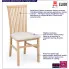 Beżowe krzesło drewniane do salonu Mako 4X