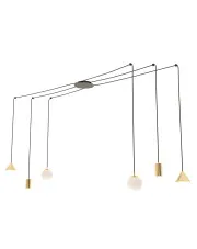 Czarno-złota nowoczesna lampa pająk - D132-Ecruz w sklepie Edinos.pl