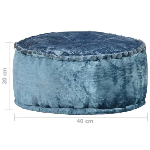 Szczegółowe zdjęcie nr 5 produktu Niebieska pufa tapicerowana do salonu - Zenuti