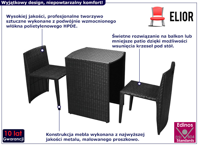 Dwuosobowy zestaw ogrodowy Zilo