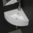 Prezentacja białej umywalki ceramiczne jRufev