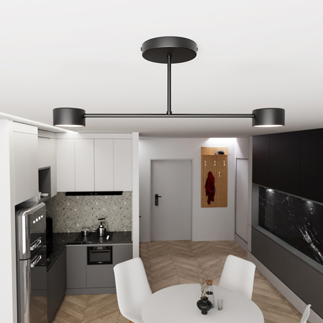 Nowoczesna czarna lampa D133-Evex
