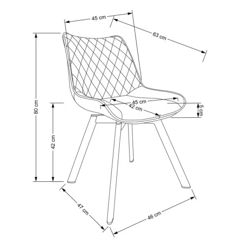 wymiary krzesła Elpo