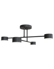 Czarna loftowa lampa sufitowa - D134-Firlox w sklepie Edinos.pl