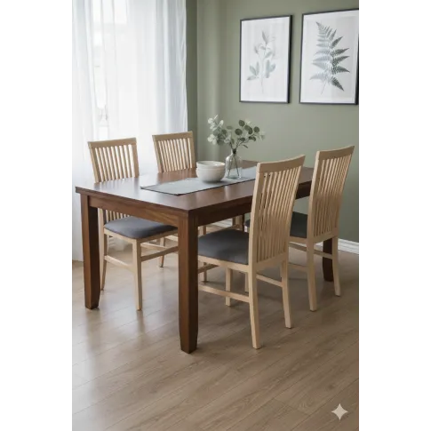 Klasyczne krzesło z welurowym siedziskiem dąb artisan   grafit Sawma