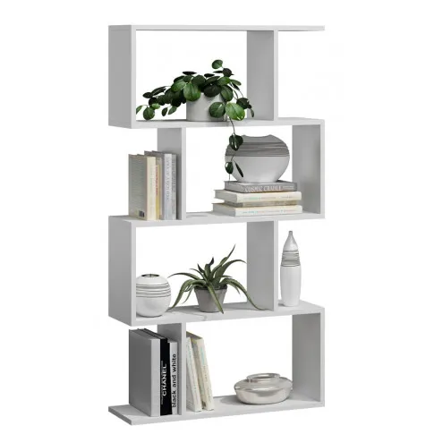 Zdjęcie produktu Biały nowoczesny regał do salonu - Karli 3X.