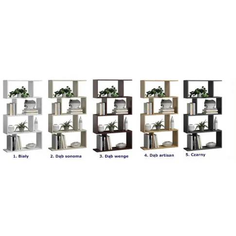 Szczegółowe zdjęcie nr 6 produktu Biały nowoczesny regał do salonu - Karli 3X