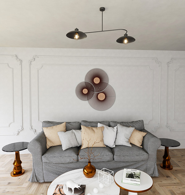 Nowoczesna czarna lampa D136-Firlox