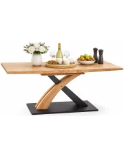 Nowoczesny rozkładany stół do salonu Nomer 2X - złoty dąb w sklepie Edinos.pl