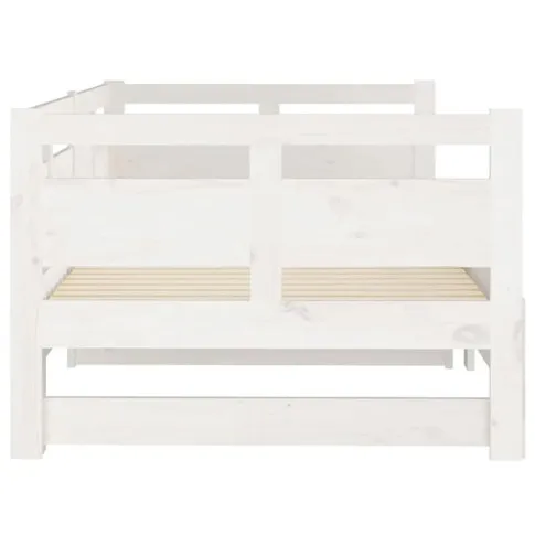 Szczegółowe zdjęcie nr 7 produktu Białe sosnowe łóżko rozsuwane 2x(90x200) cm - Givefi 4X