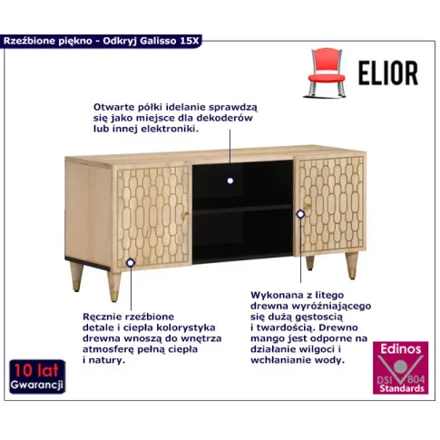 Infografika szafki pod telewizor galisso 15X