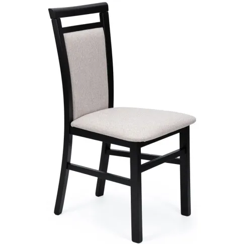 Klasyczne drewnaine krzesło kuchenne czarny + beż Mako 5X