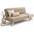 Beżowa sofa wypoczynkowa z funkcją spania  - Lagunna