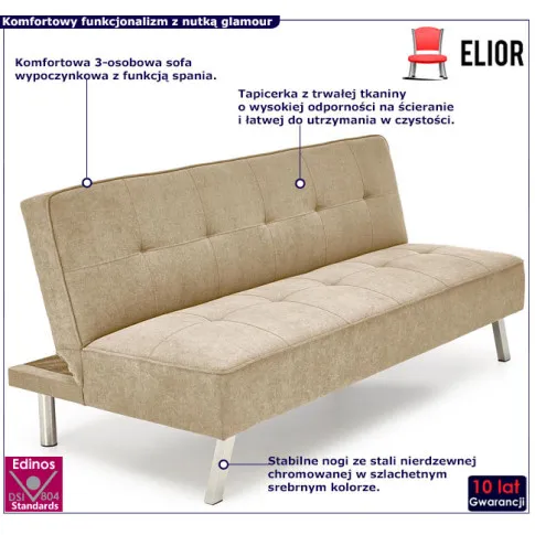 rozkładana kanapa beżowa Onil