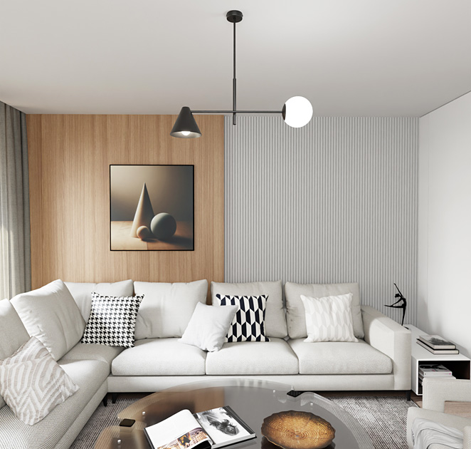 Nowoczesna czarna lampa D139-Vilax