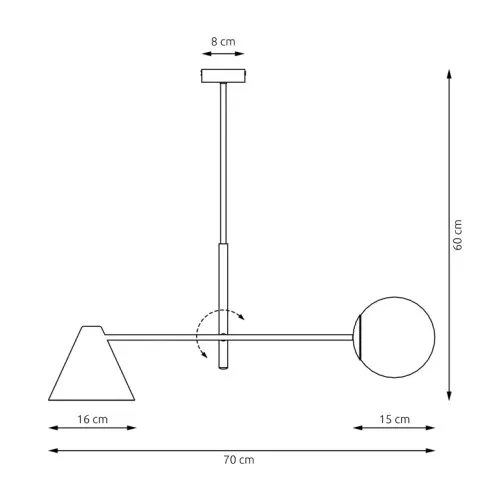 Wymiary lampy D137-Vilax