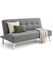 Popielata 3-osobowa sofa rozkładana - Lagunna w sklepie Edinos.pl