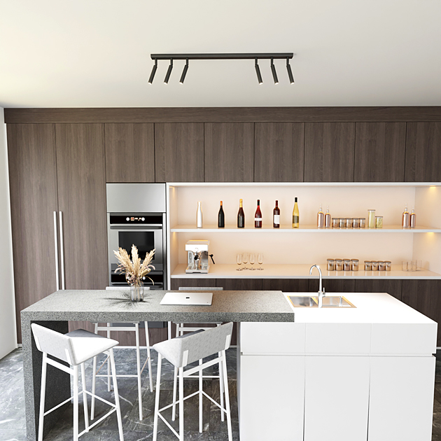 Nowoczesna czarny lampa reflektorowa D142-Liber