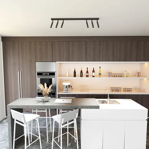 Wnętrze z czarną lampą D142-Nuro