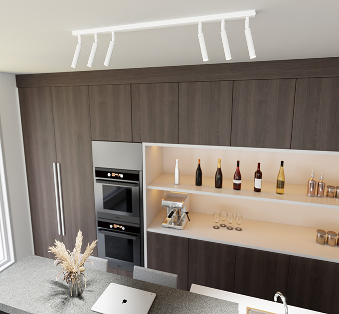 Nowoczesna biała lampa reflektorowa D142-Liber