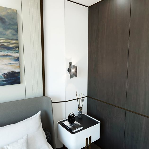 Czarny nowoczesny kinkiet D144-Axos