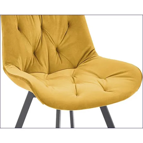 Zdjęcie Żółty fotel do biurka dla dzieci bez kółek  Levi | Edinos.pl