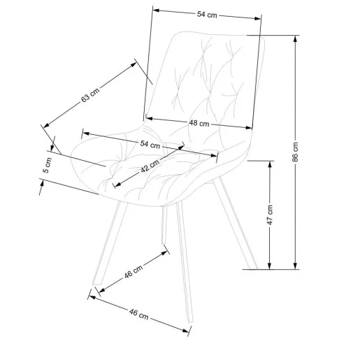 Szczegółowe zdjęcie nr 5 produktu Musztardowy fotel do biurka dla dzieci bez kółek - Levi