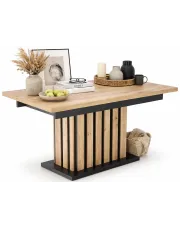 Prostokątny rozkładany stół regulowany z lamelami 130/180 - Ando 3X w sklepie Edinos.pl