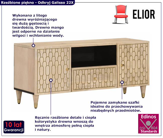 Rustykalna szafka RTV Nolen 22X