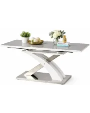 Popielaty stół z nogami x rozkładany do salonu - Nomer w sklepie Edinos.pl