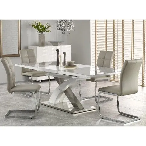 Zdjęcie produktu Popielaty stół rozkładany do salonu - Nomer.