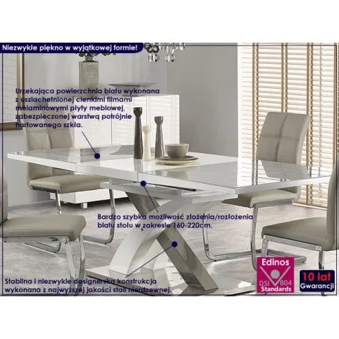 Fotografia Popielaty stół rozkładany do salonu - Nomer z kategorii Salon