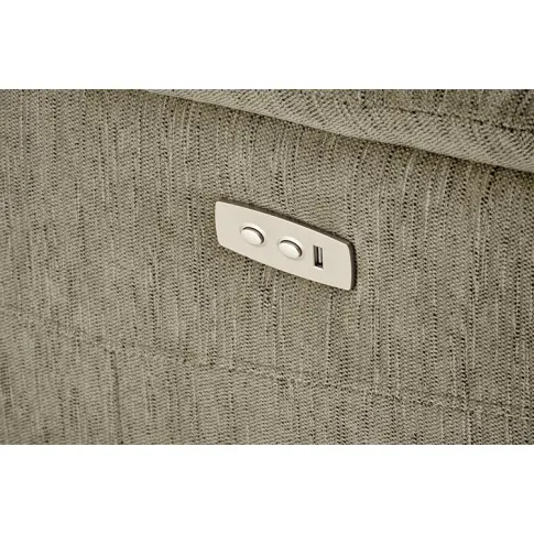 wbudowany panel usb oliwkowego fotela Lazard